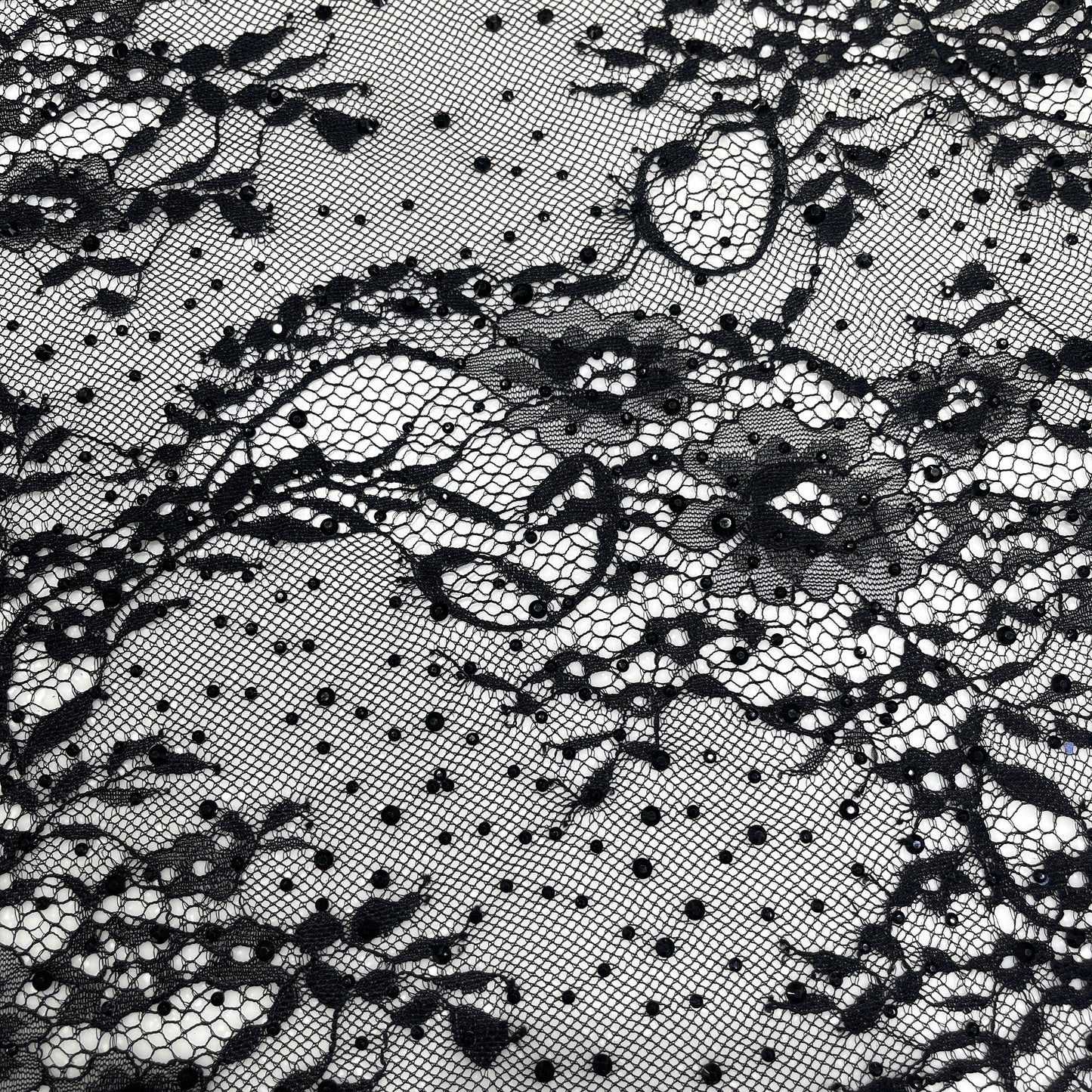 Premium Chantilly Lace Fabric – Elegant Floral Embroidered Lace
