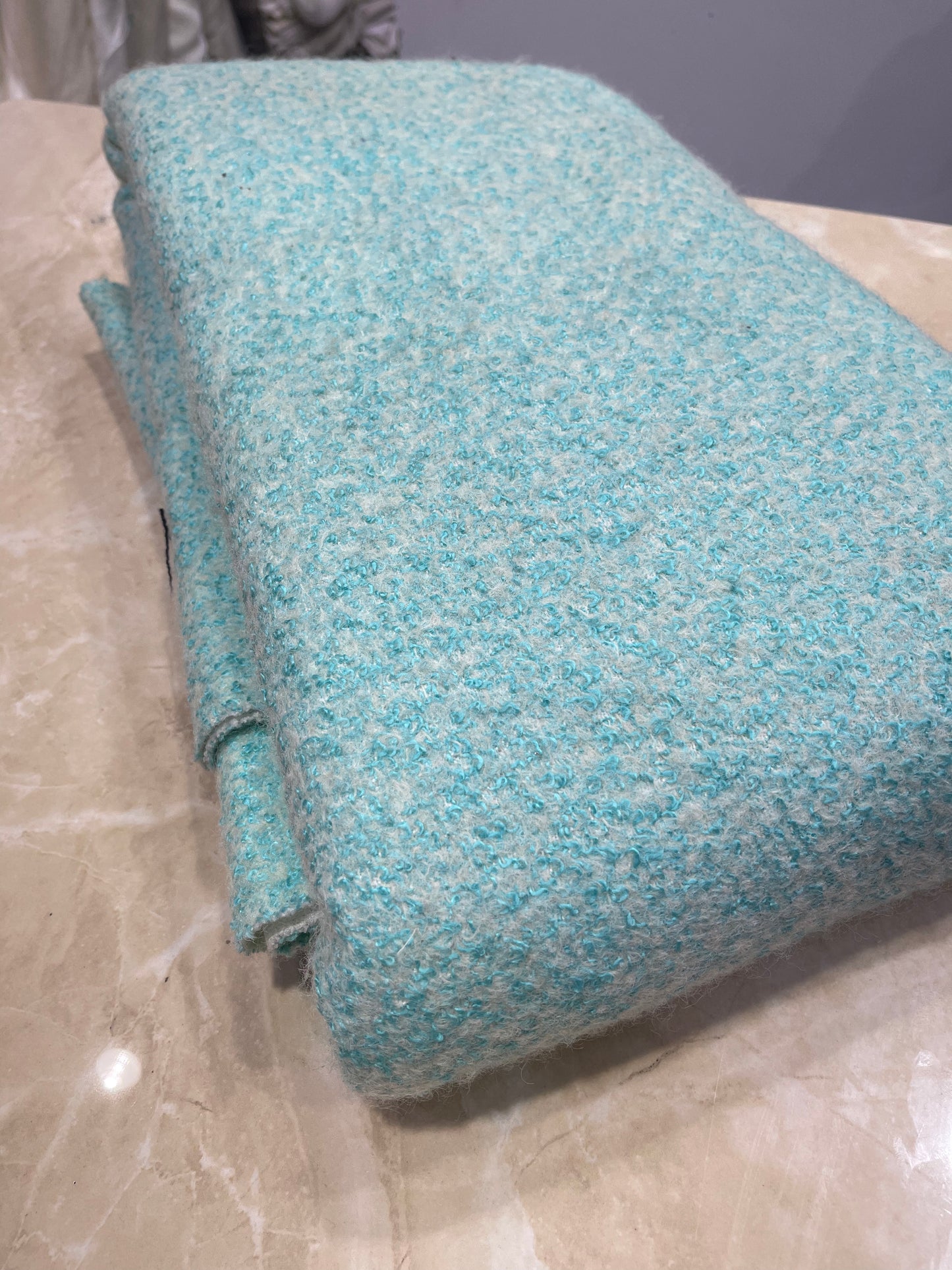 Premium Wool Fabric – Aqua Blue