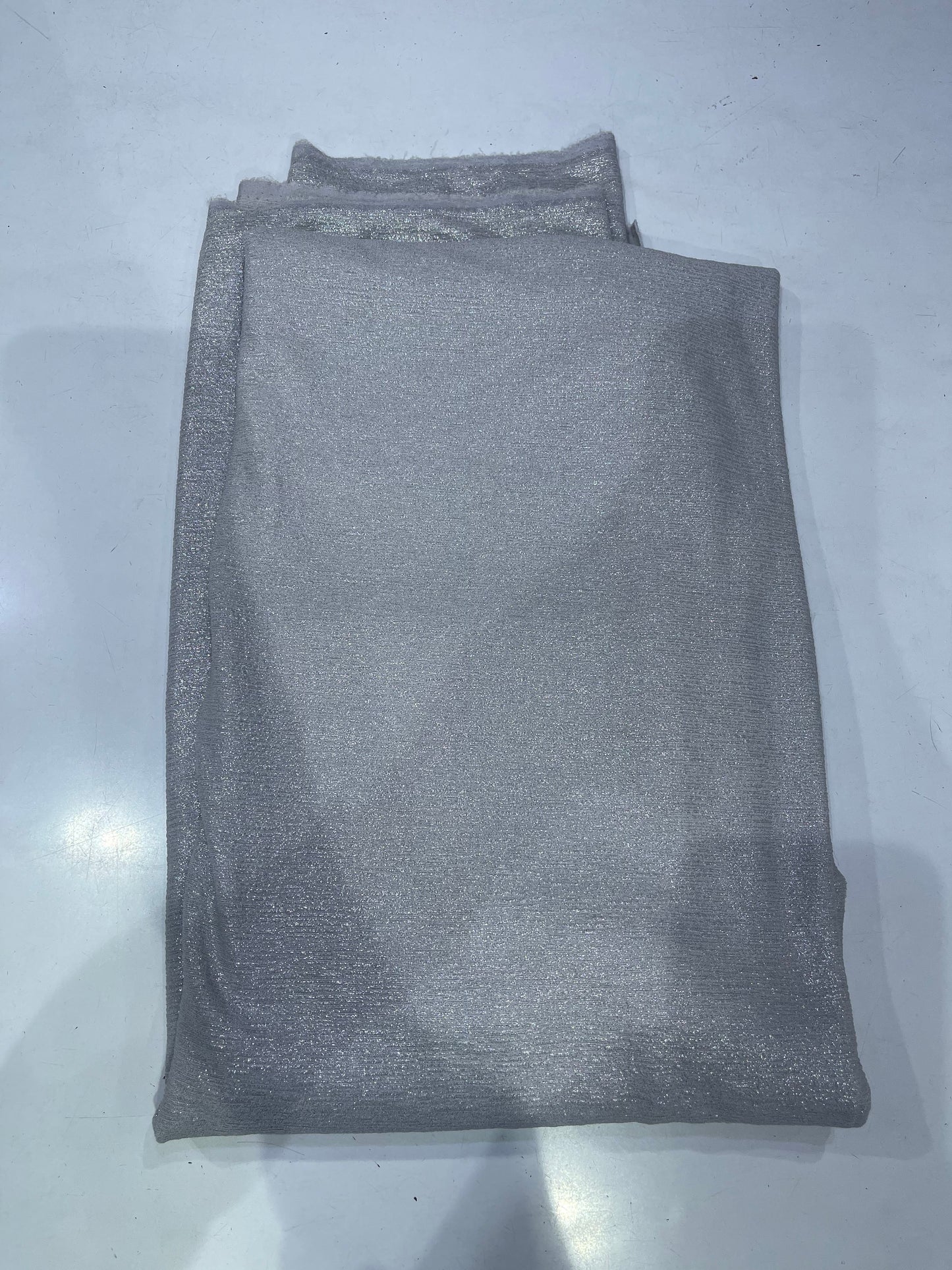 Shimmer Lycra Fabric – Silver Stretch Partywear Material