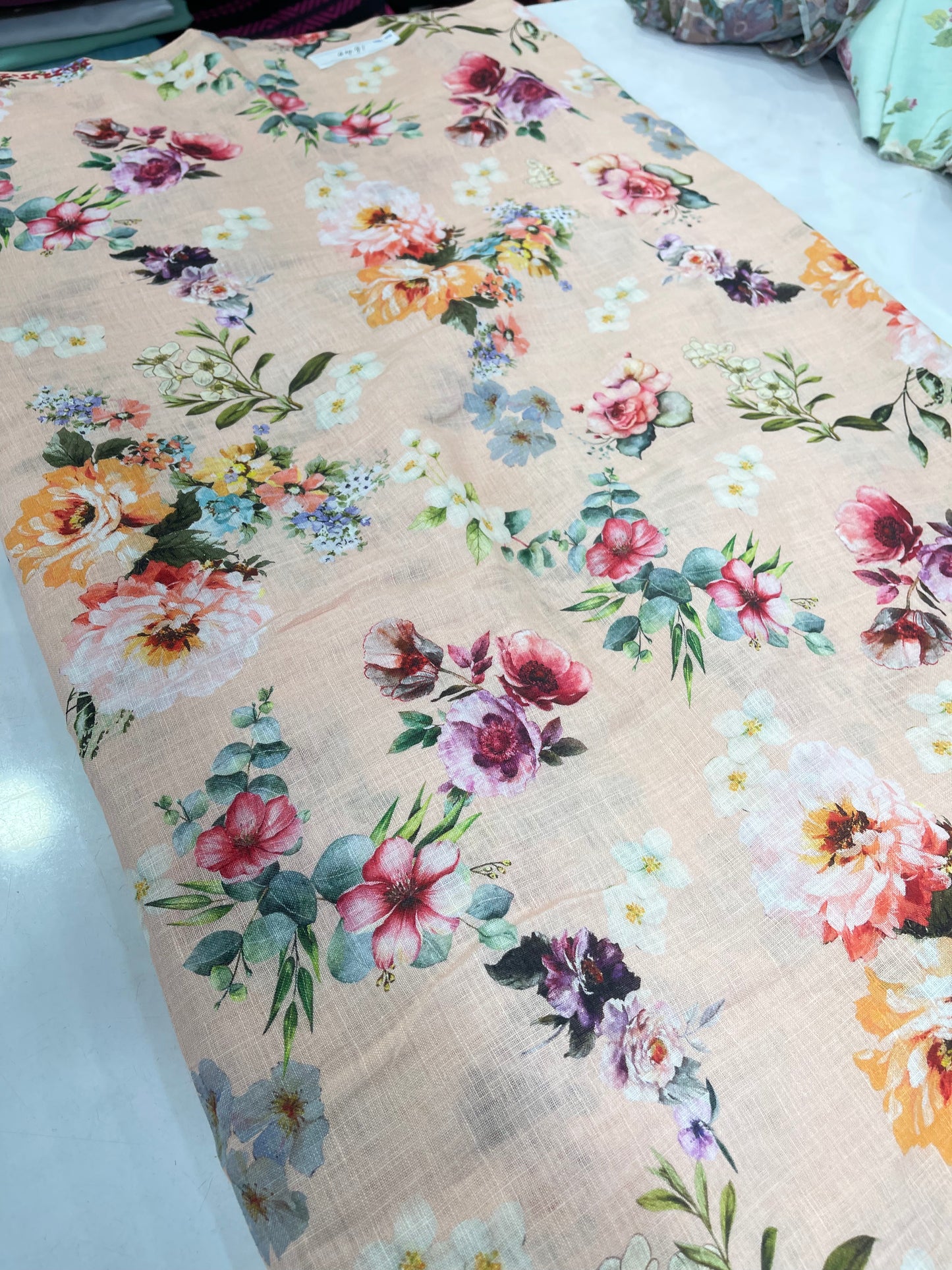 Pure Linen Digital Print Fabric