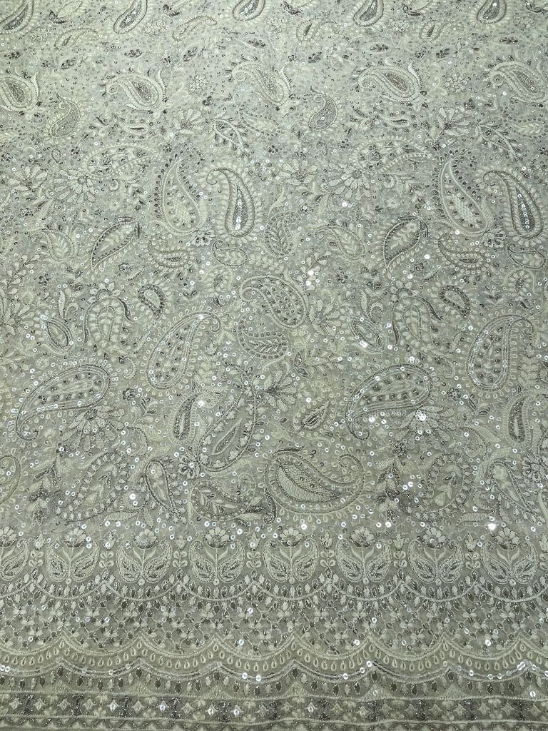 Premium Georgette Embroidery Fabric for Men’s Kurta – Wedding & Festive Wear