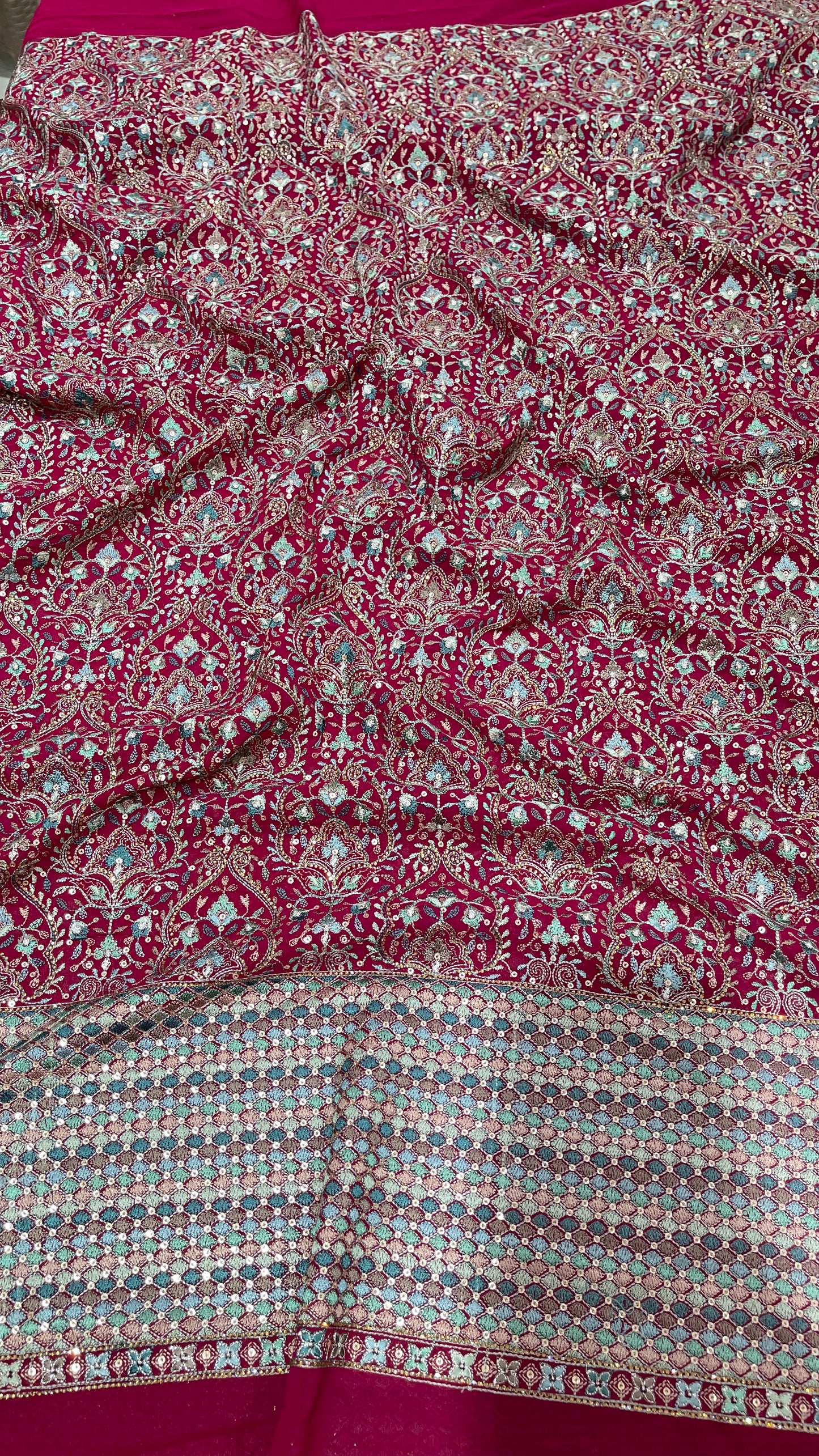 Premium Georgette Embroidery Fabric for Men’s Kurta – Festive & Wedding Wear