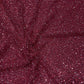 Premium Wine Red Heavy Sequins & Beads Embroidered Net Fabric