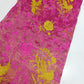 Pure Silk Tissue Embroidery Fabric – Pink & Mustard Floral