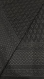 Black Georgette Embroidered Fabric with Sequins – Elegant Party Wear