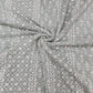 Pastel Grey Georgette Embroidered Fabric with Heavy Border & Sequins