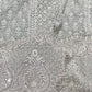 Pastel Grey Georgette Embroidered Fabric with Heavy Border & Sequins