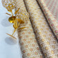 Pure Silk Banarasi Brocade Fabric – Gold Floral Buta with Pink Highlights