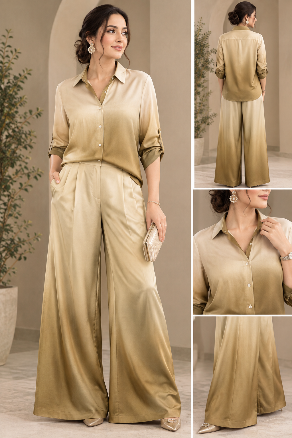 Premium Double Shaded Satin Fabric for Gowns, Sarees & Ethnic Wear