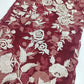Pure Silk Organza Zari Embroidery Fabric – Wine Floral