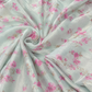 Mint Blossom Shimmer Tissue Fabric – Pink Floral Metallic Designer Fabric