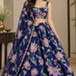 Premium Organza Embroidery Fabric – Elegant Floral Thread & Sequin Work