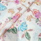 Elegant Floral Embroidered Organza Fabric with Multicolor Threadwork