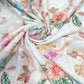 Elegant Floral Embroidered Organza Fabric with Multicolor Threadwork
