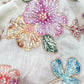 Elegant Floral Embroidered Organza Fabric with Multicolor Threadwork