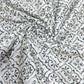 Designer Sequin Embroidered Geometric Organza Fabric – Black & Ivory