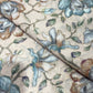 Luxury Floral Printed Organza Fabric with Metallic Outline Detailing