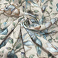 Luxury Floral Printed Organza Fabric with Metallic Outline Detailing