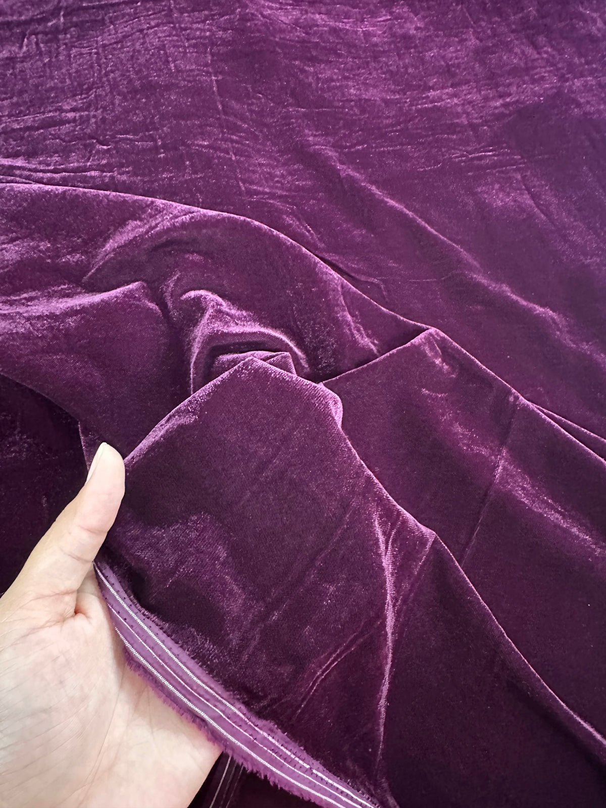 Premium Plain Velvet Fabric with Rich Lustrous Finish