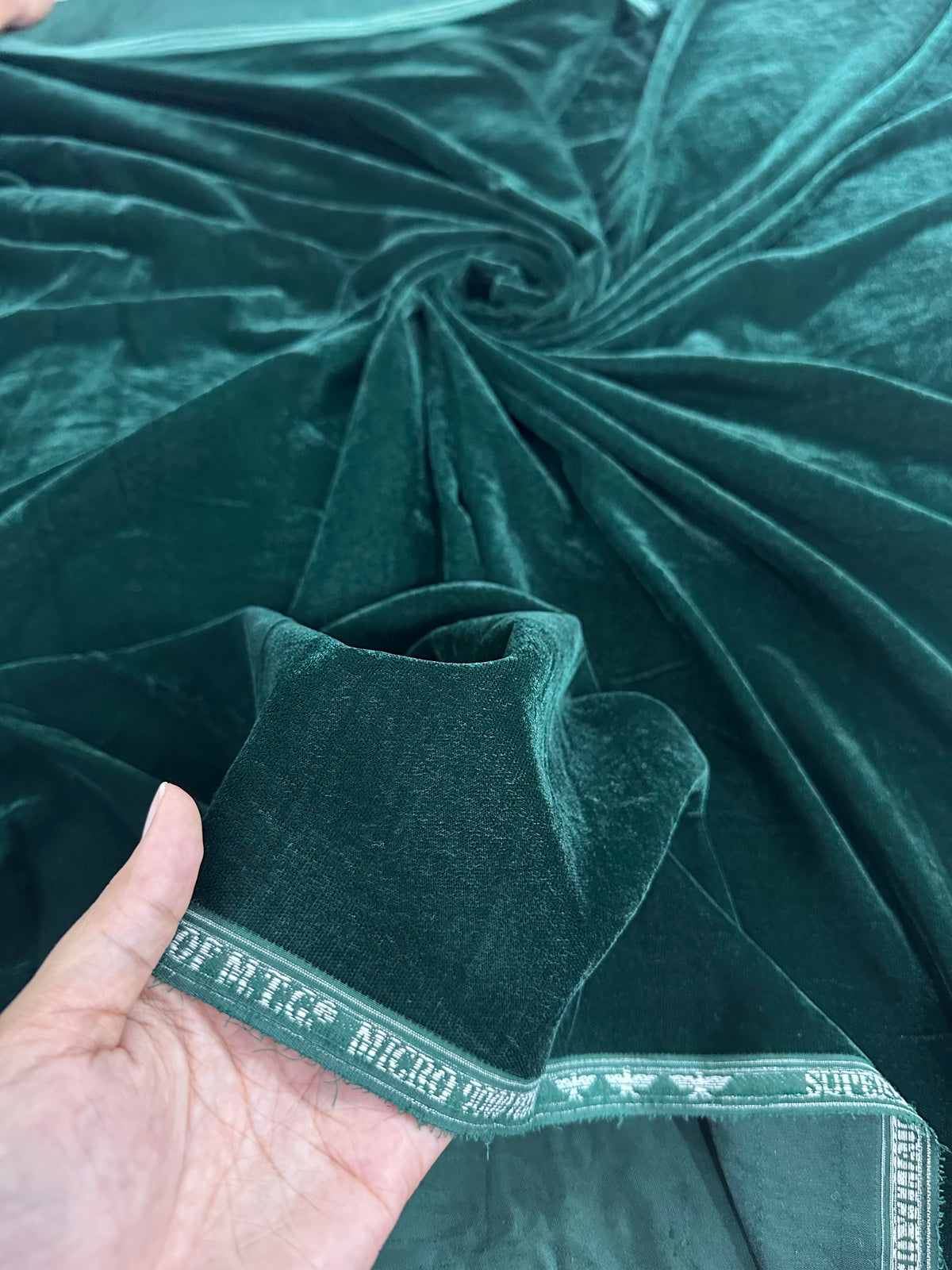 Premium Plain Velvet Fabric with Rich Lustrous Finish
