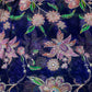 Premium Organza Embroidery Fabric – Elegant Floral Thread & Sequin Work