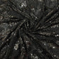 Premium Black Geometric Beaded Sequin Embroidery velvet Fabric