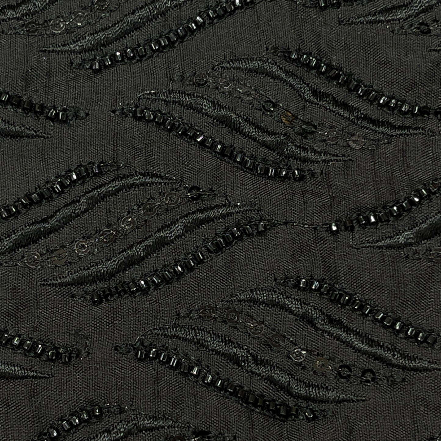 Premium Black Self-Design Embroidered Fabric for Men's Kurta dupion fabric| Ethnic Wear Material