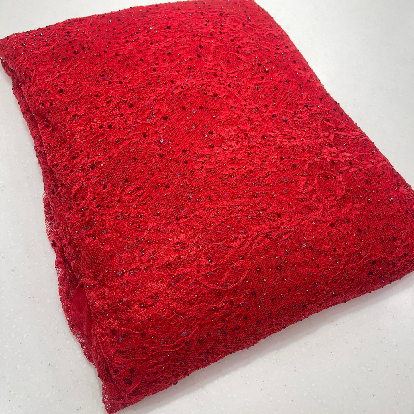 Premium Chantilly Lace Fabric – Elegant Floral Embroidered Lace