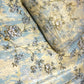 Pastel Blush Floral Crepe & Chiffon Fabric Combo – Soft Pink & Sage Green Designer Print