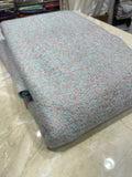 Luxury Wool Tweed Fabric – Aqua Blue with Peach Accents