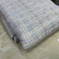 Luxury Tweed Wool Fabric – Pastel Lilac & White