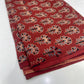 Pure Cotton Digital Print Fabric – Maroon Ethnic Leaf Motif