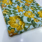 Pure Cotton Digital Print Fabric – Sky Blue Yellow Floral