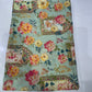 Pure Cotton Digital Print Fabric – Aqua Floral Frame Design