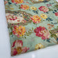 Pure Cotton Digital Print Fabric – Aqua Floral Frame Design