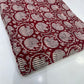 Pure Cotton Digital Print Fabric – Maroon Geometric Pattern