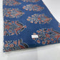 Pure Cotton Mul Ajrak Print Fabric – Indigo Blue Floral Motifs