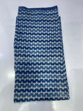 Pure Cotton Mul Ajrakh Print Fabric – Indigo Blue Handblock Style