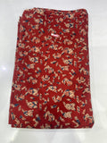 Pure Cotton Mul Ajrakh Print Fabric – Rust Maroon Geometric Motif