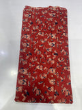 Pure Cotton Mul Ajrakh Print Fabric – Rust Red Abstract Motifs