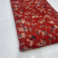 Pure Cotton Mul Ajrakh Print Fabric – Rust Red Abstract Motifs
