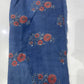 Pure Cotton Mul Ajrakh Print Fabric – Indigo Blue Floral Motifs