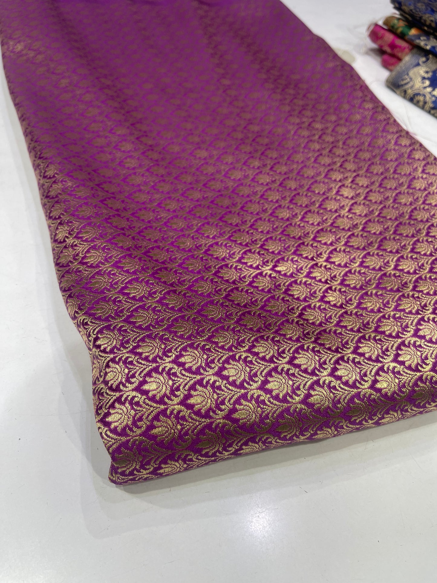 Premium Art Silk Brocade Fabric – Rich Woven Design with Luxurious Finish