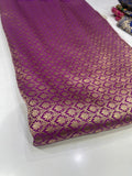Premium Art Silk Brocade Fabric – Rich Woven Design with Luxurious Finish