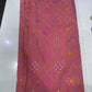 Art Silk Brocade Fabric – Peach Pink Floral Woven Design with Gold Zari