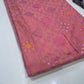 Art Silk Brocade Fabric – Peach Pink Floral Woven Design with Gold Zari
