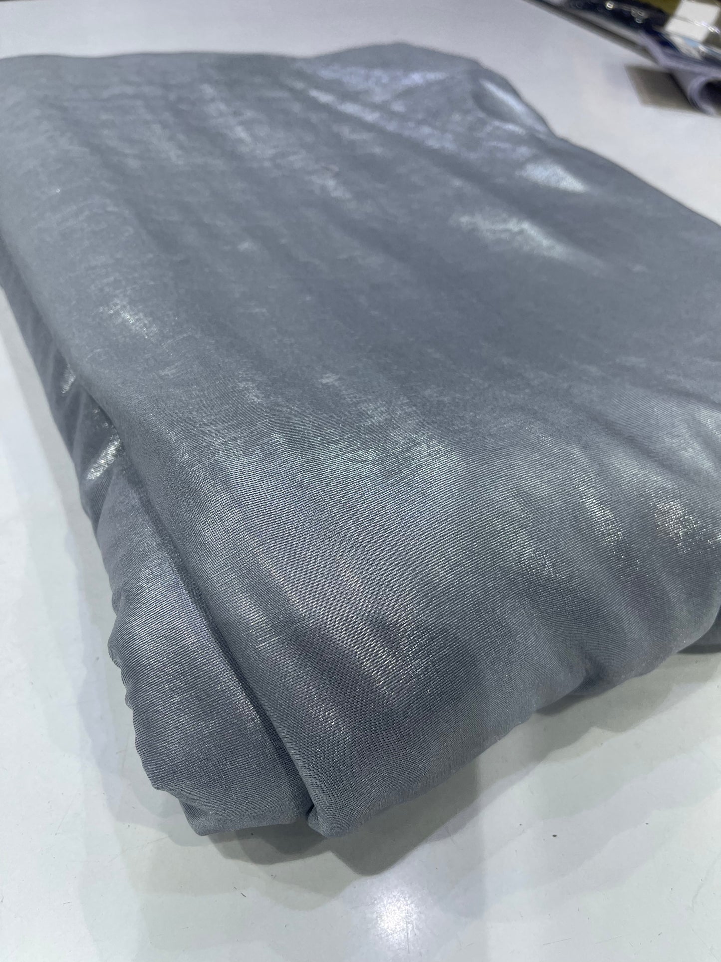Premium Lycra Fabric – Solid Grey Stretch Material
