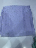 Stone Work Polyester Satin Fabric – Lavender Shimmer Partywear Material