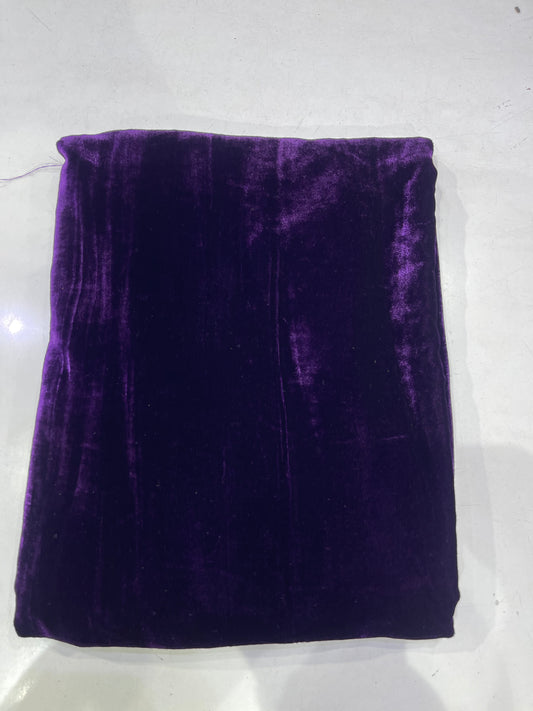 Pure Silk Velvet Fabric – Yarn Dyed Royal Purple Luxury Velvet