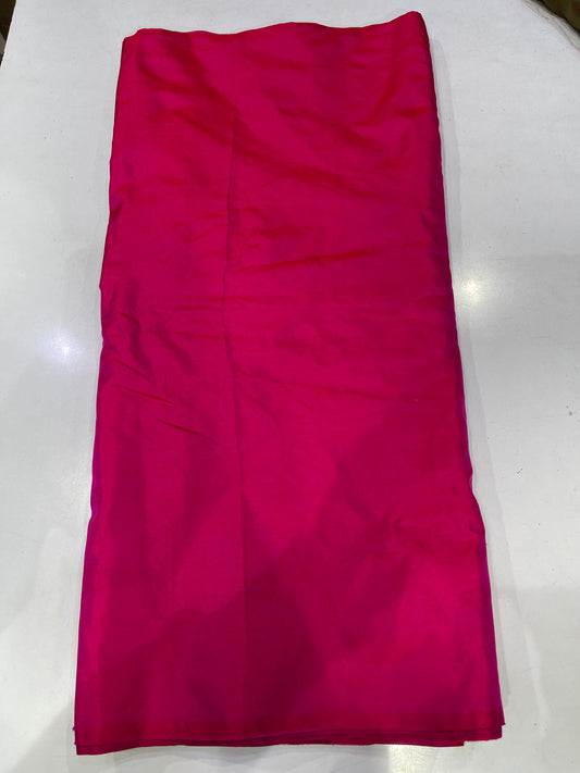 Pure Silk Yarn Dyed Fabric – Solid Hot Pink Shade | Premium Natural Silk